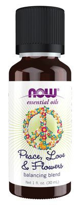 Now Essential Oils , Peace, Love & Flowers Oil Blend - 1 Fl. Oz.