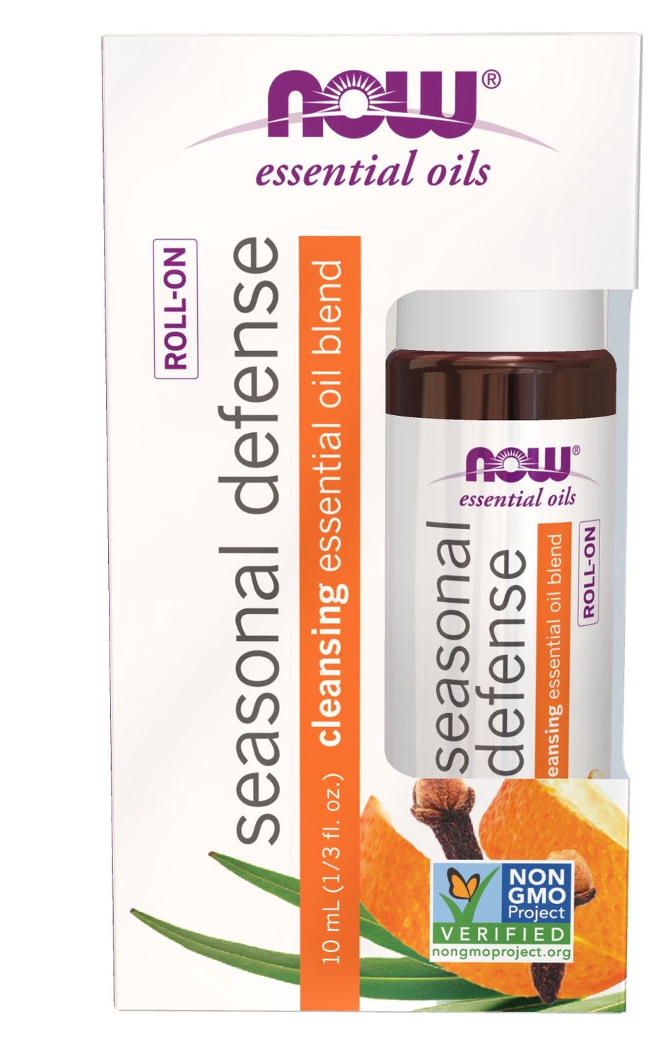 Now Essential Oils , Seasonal Defense Essential Oil Blend Roll-On - 10 Ml