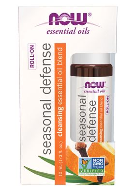 Now Essential Oils , Seasonal Defense Essential Oil Blend Roll-On - 10 Ml