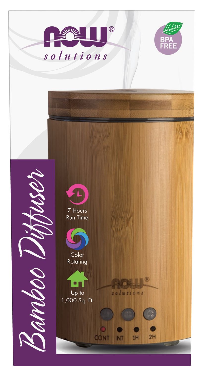 Now Essential Oils , Ultrasonic Real Bamboo Essential Oil Diffuser