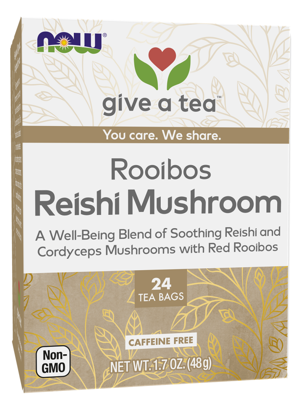 NOW, Rooibos Reishi Mushroom Tea 24 tea bags