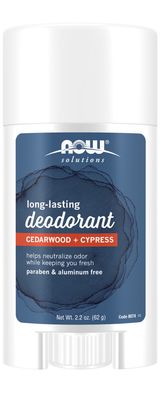 Now Solutions , Long-Lasting Deodorant Stick, Cedarwood + Cypress - 2.2 Oz.