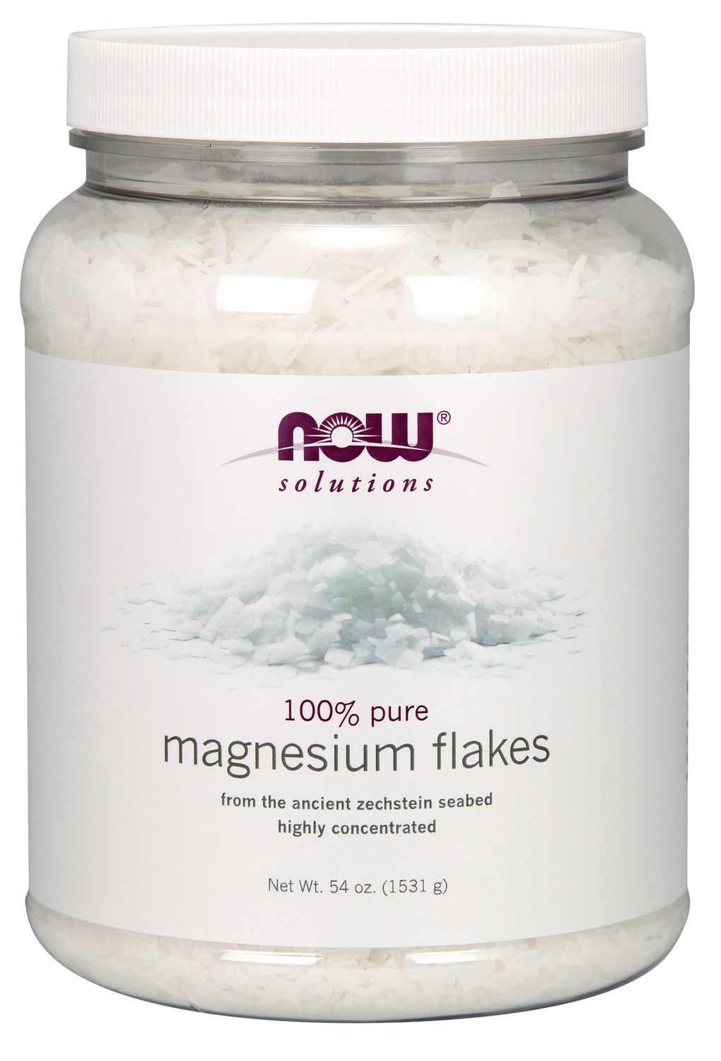 Now Solutions , Magnesium Flakes - 54 Oz.