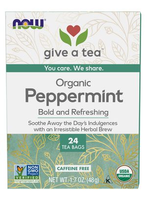 NOW Natural Foods , Peppermint Tea, Organic - Tea Bags