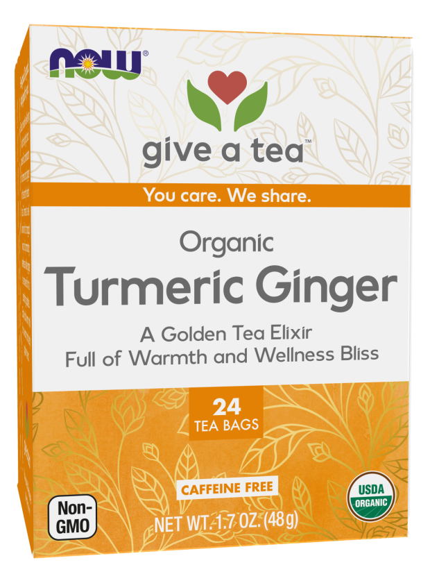 NOW Natural Foods , Turmeric Ginger Tea, Organic