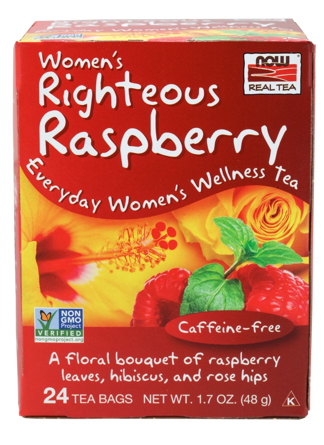 NOW Natural Foods , Women's Righteous Raspberry Tea - Tea Bags