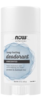 Now Solutions , Long-Lasting Deodorant Stick, Unscented - 2.2 Oz.
