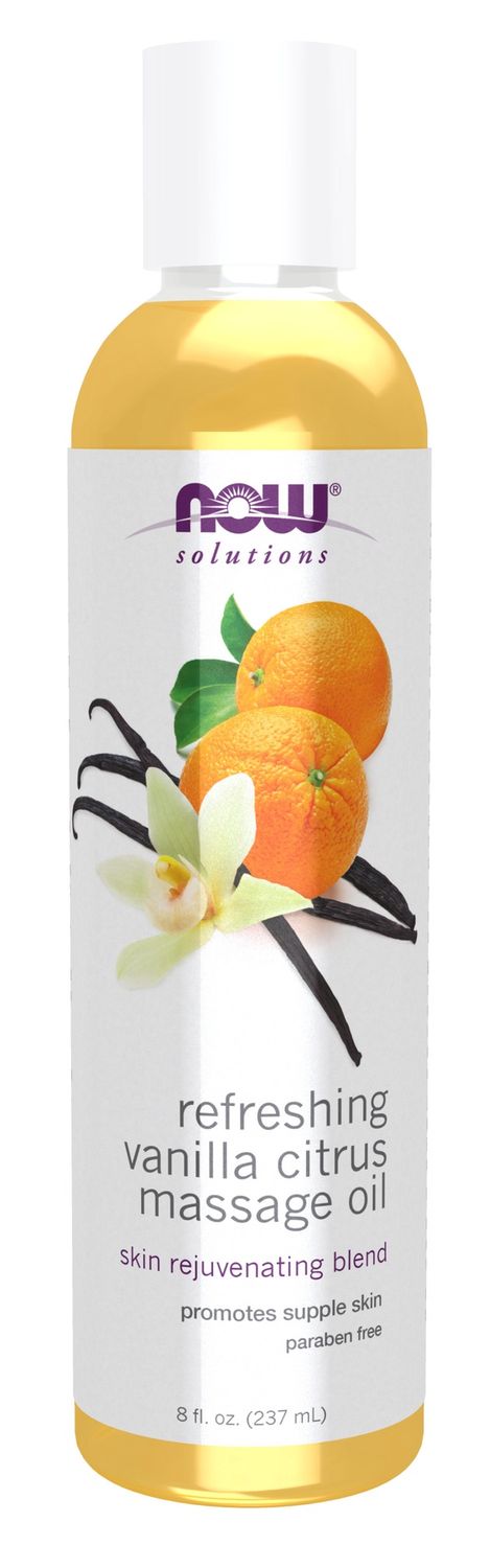 Now Solutions , Refreshing Vanilla Citrus Massage Oil - 8 Fl. Oz.