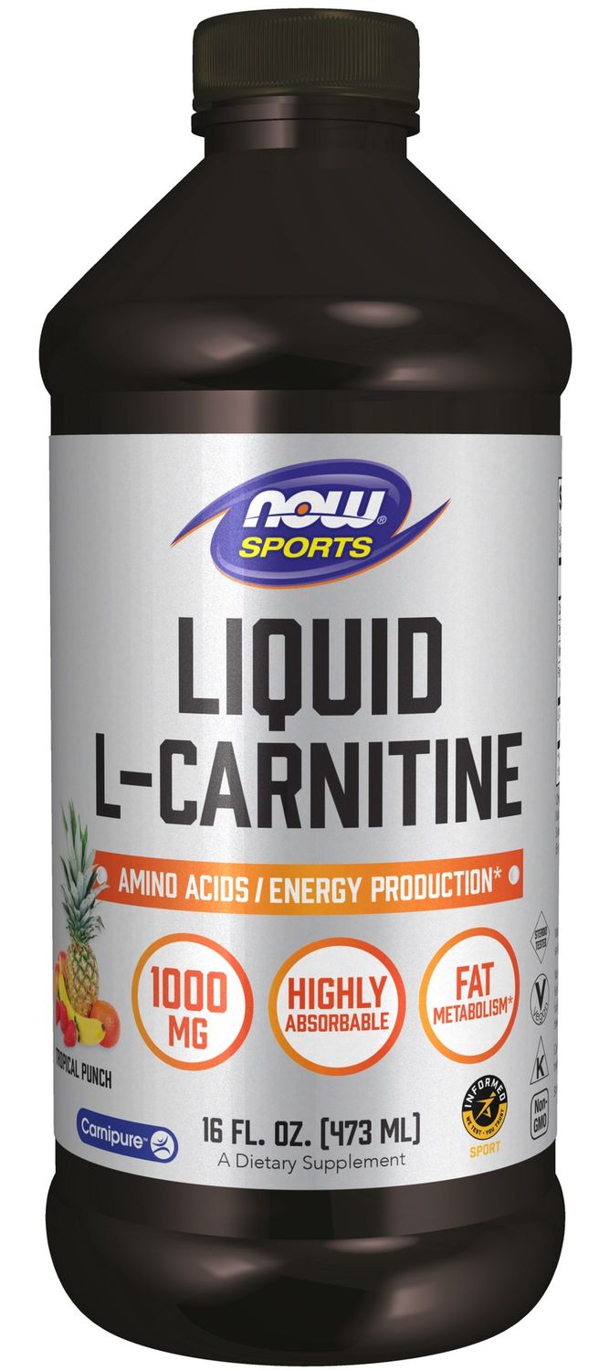 Now Sports , L-Carnitine Liquid 1000 Mg, Tropical Punch - 16 Fl. Oz.