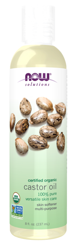 Now, Organic Castor Oil 8Oz