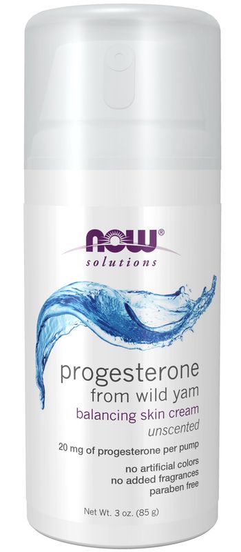 Now Solutions , Progesterone From Wild Yam Balancing Skin Cream - 3 Oz.