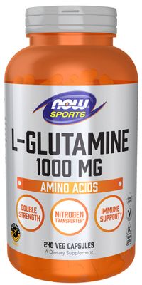 Now Sports , L-Glutamine, Double Strength 1000 Mg - Veg Capsules