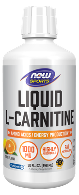 Now Sports, Liquid L-Carnitine 1000 Mg Citrus Flavor 32 Fl. Oz. Now Sports, Liquid L-Carnitine 1000 Mg Citrus Flavor 32 Fl. Oz.