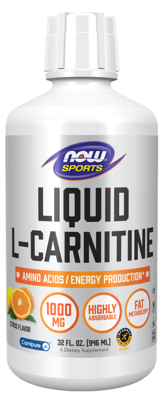 Now Sports, Liquid L-Carnitine 1000 Mg Citrus Flavor 32 Fl. Oz. Now Sports, Liquid L-Carnitine 1000 Mg Citrus Flavor 32 Fl. Oz.