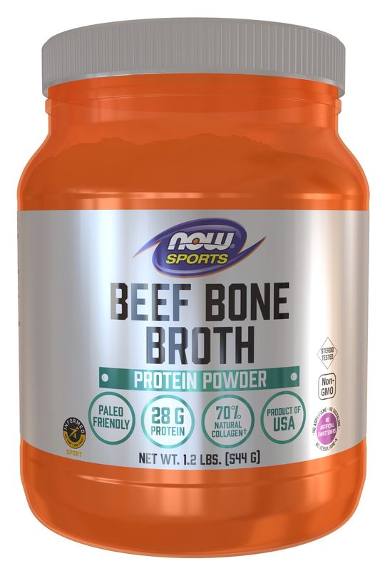 Now Sports , Bone Broth, Beef Powder - 1.2 Lbs. Now Sports , Bone Broth, Beef Powder - 1.2 Lbs.