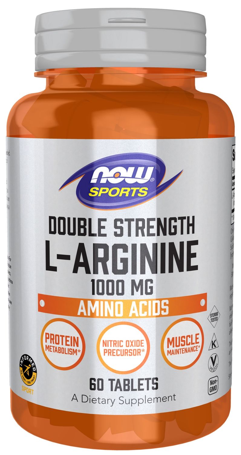 Now Sports , L-Arginine 1000 Mg, Double Strength - Tablets