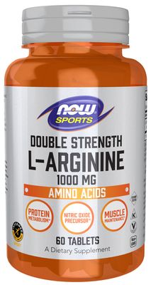 Now Sports , L-Arginine 1000 Mg, Double Strength - Tablets