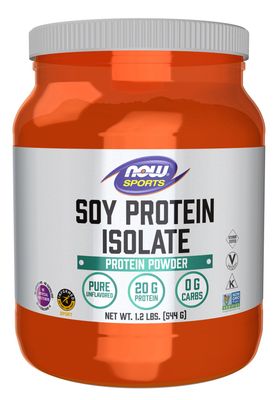 Now Sports , Soy Protein Isolate, Unflavored Powder - 1.2 Lbs.