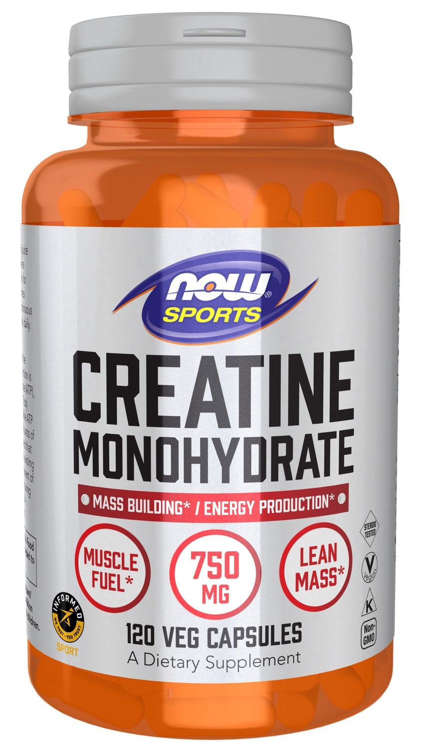 Now Sports , Creatine Monohydrate 750 Mg - 1 Veg Caps
