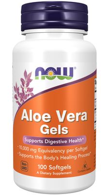Now Supplements , Aloe Vera 10,000 Mg - 100 Softgels