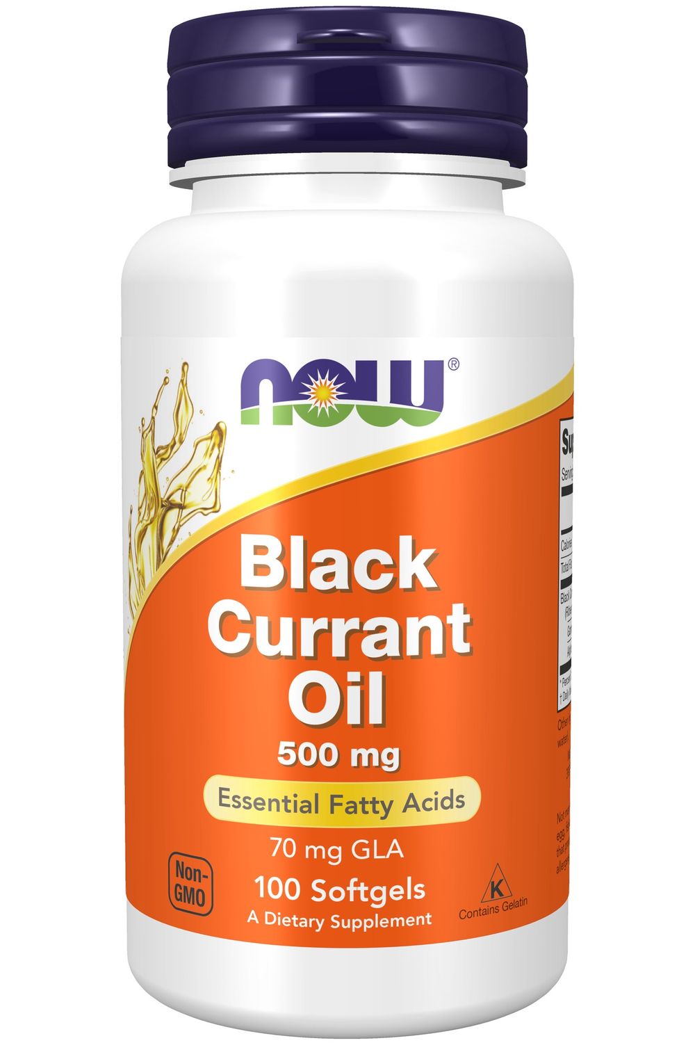 Now Supplements , Black Currant Oil 500 Mg - Softgels