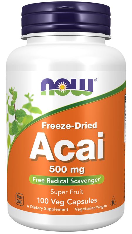 NOW Supplements , Acai 0 mg - 100 Veg Capsules