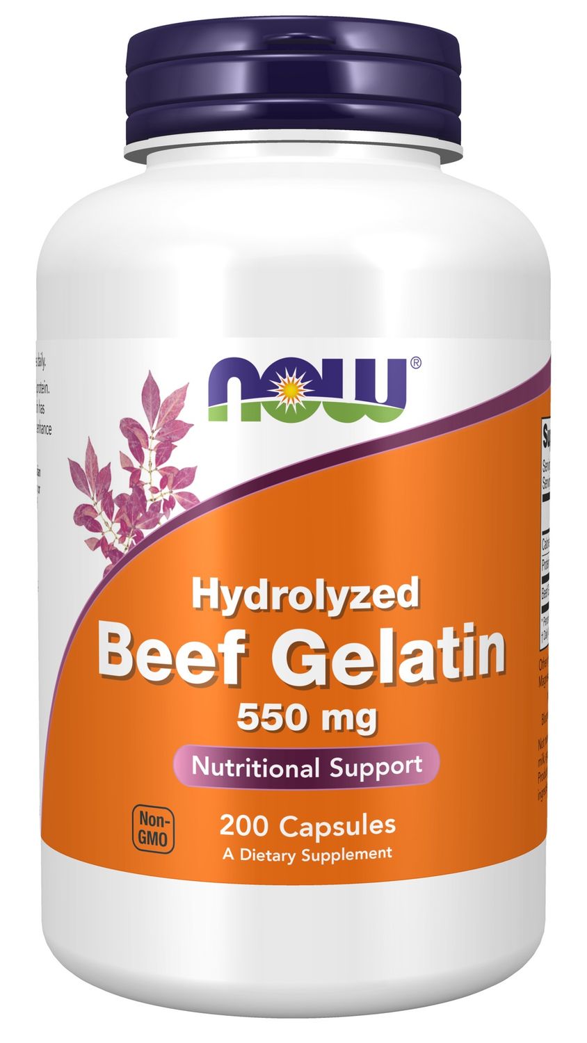Now Supplements , Beef Gelatin 5 Mg - 200 Capsules