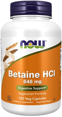 Now Supplements , Betaine Hcl 648 Mg - Veg Capsules Now Supplements , Betaine Hcl 648 Mg - Veg Capsules
