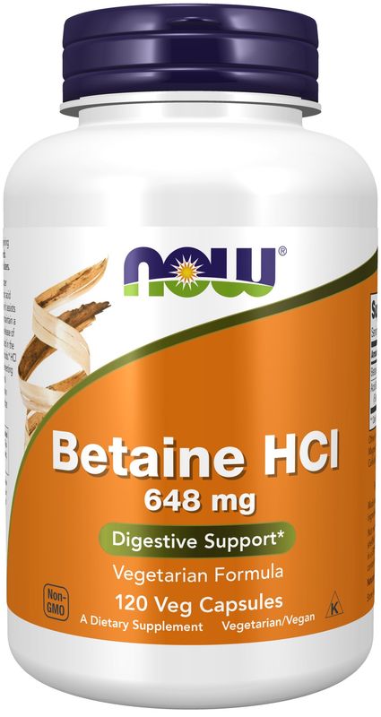 Now Supplements , Betaine Hcl 648 Mg - Veg Capsules Now Supplements , Betaine Hcl 648 Mg - Veg Capsules