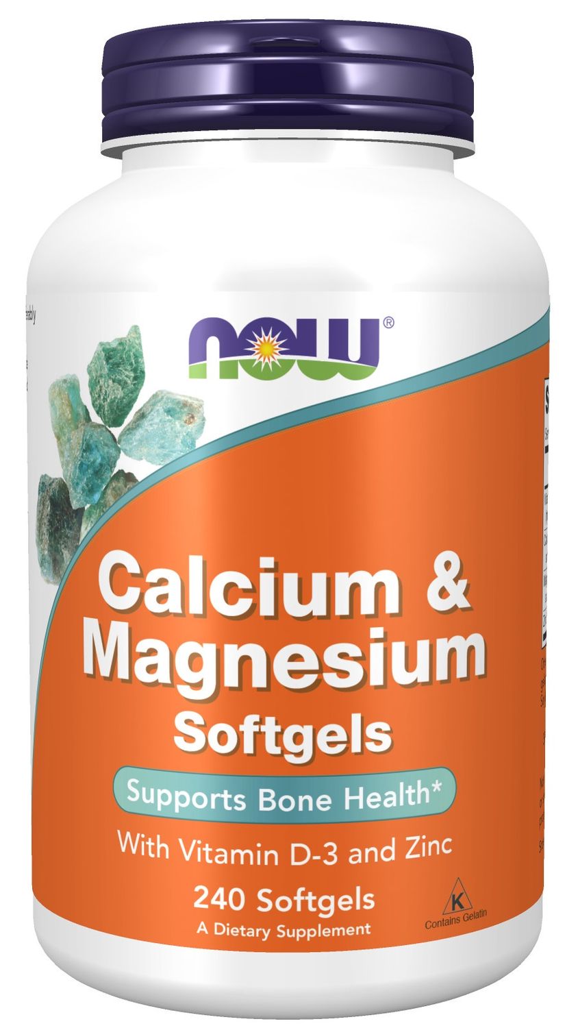 Now Supplements , Calcium & Magnesium - 240 Softgels