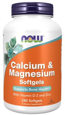 Now Supplements , Calcium & Magnesium - 240 Softgels Now Supplements , Calcium & Magnesium - 240 Softgels