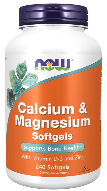 Now Supplements , Calcium & Magnesium - 240 Softgels Now Supplements , Calcium & Magnesium - 240 Softgels