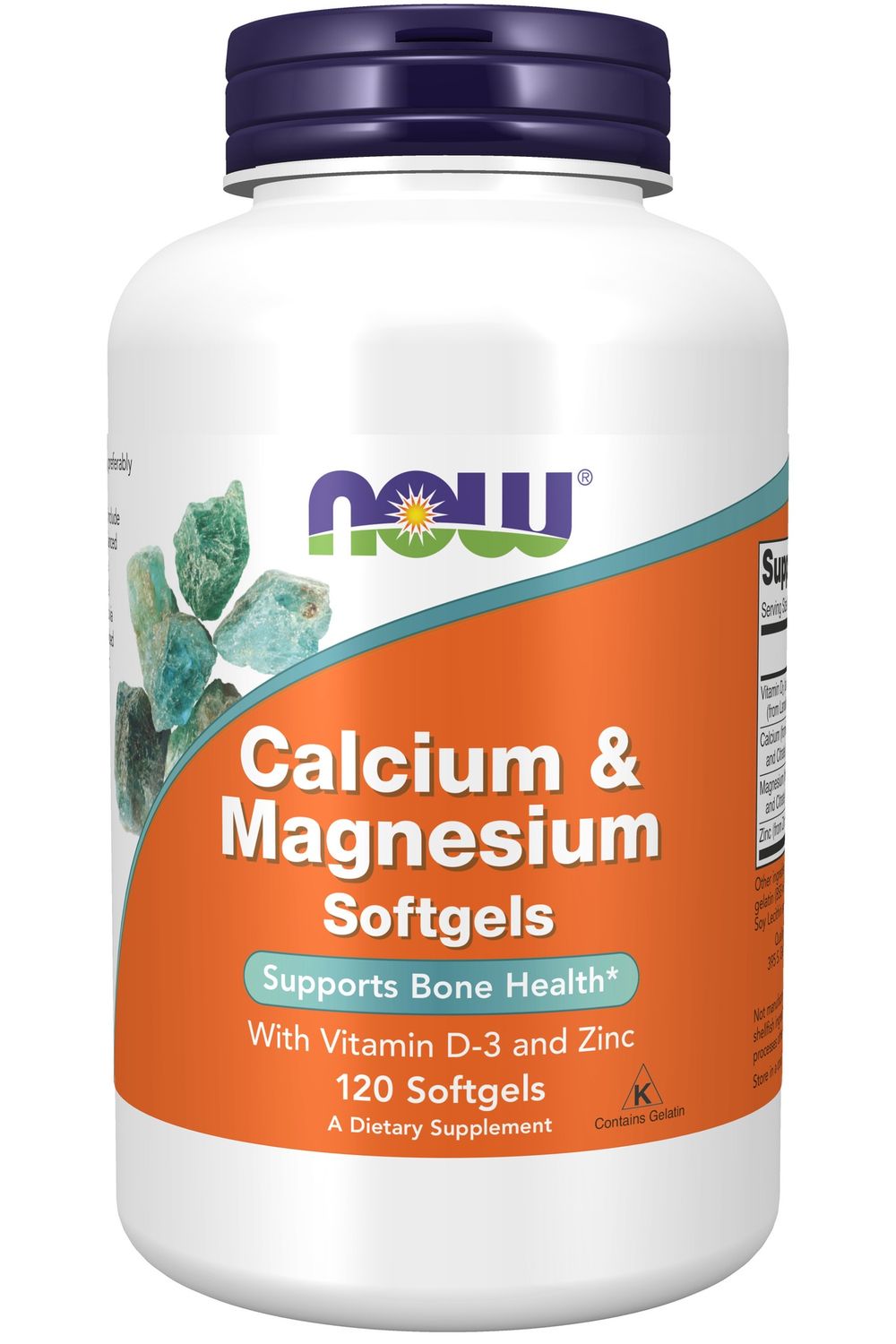 Now Supplements , Calcium & Magnesium - 120 Softgels