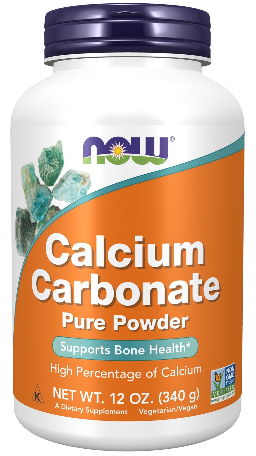 Now Supplements , Calcium Carbonate Powder - 12 Oz.