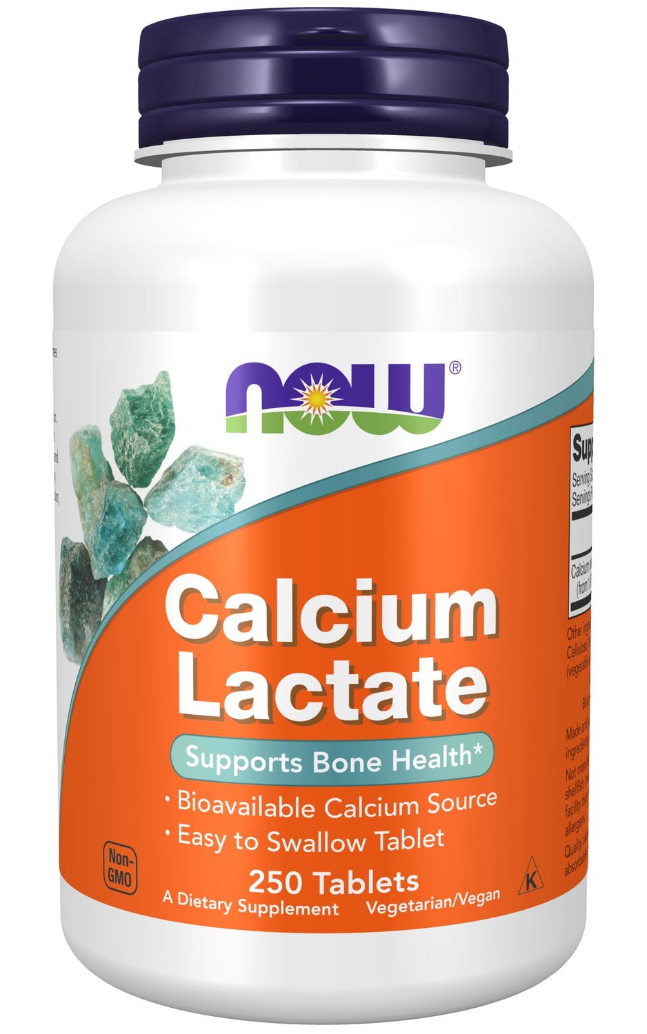 Now Supplements , Calcium Lactate - 250 Tablets