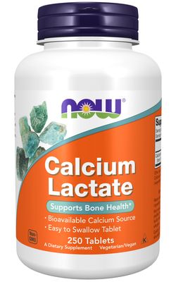 Now Supplements , Calcium Lactate - 250 Tablets