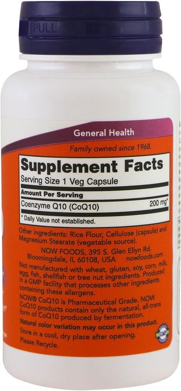 Now Supplements , Coq10 200 Mg - 60 Veg Caps