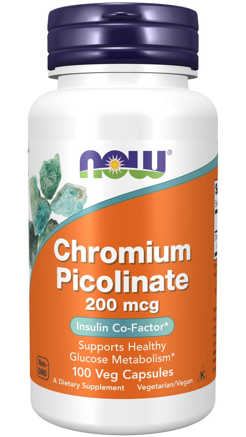 Now Supplements , Chromium Picolinate 200 Mcg - Veg Capsules