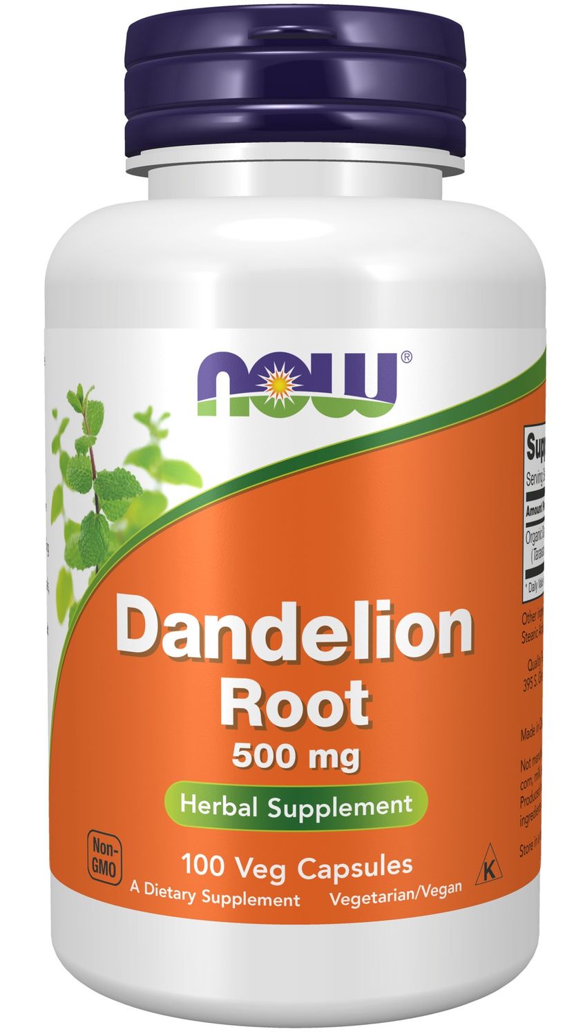 Now Supplements , Dandelion Root 500 Mg - Veg Capsules
