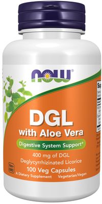 Now Supplements , Dgl With Aloe Vera - 100 Veg Capsules