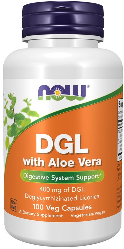Now Supplements , Dgl With Aloe Vera - 100 Veg Capsules