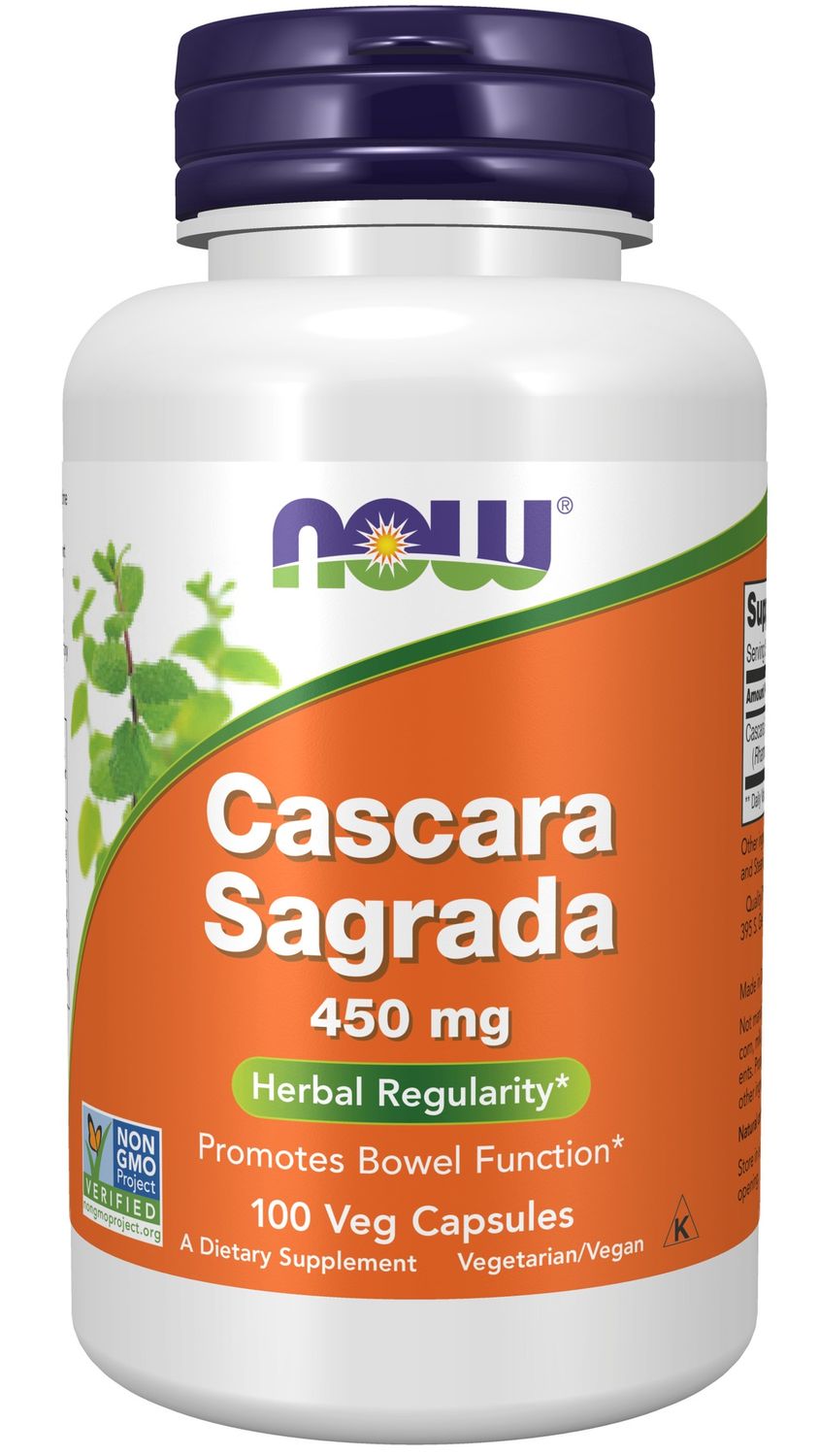 Now Supplements , Cascara Sagrada 450 Mg - Veg Capsules