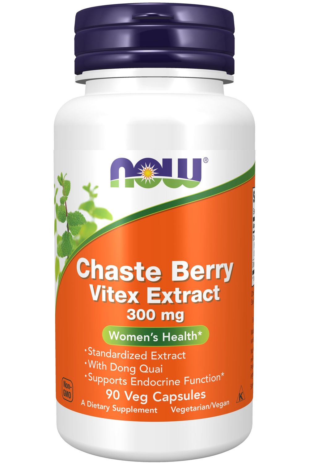 Now Supplements , Chaste Berry Vitex Extract 300 Mg - Veg Capsules
