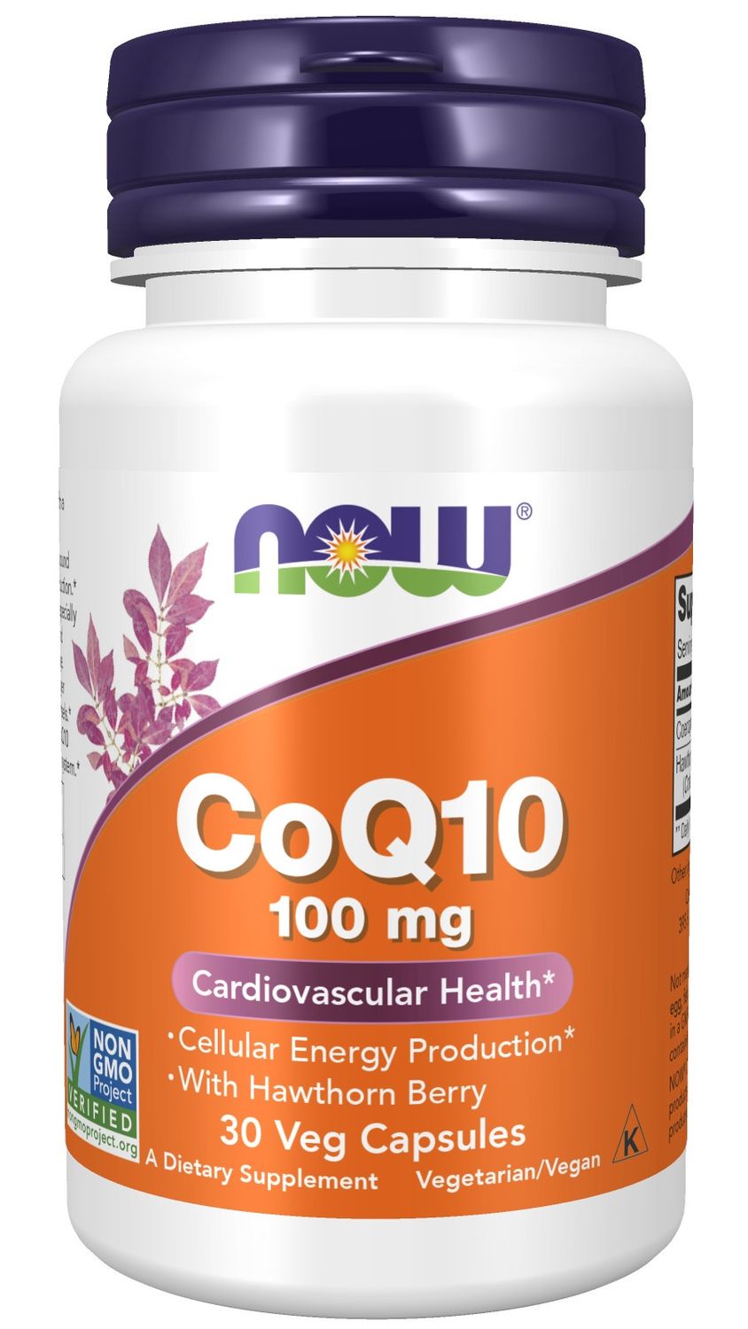Now Supplements , Coq10 100 Mg With Hawthorn Berry - Veg Capsules