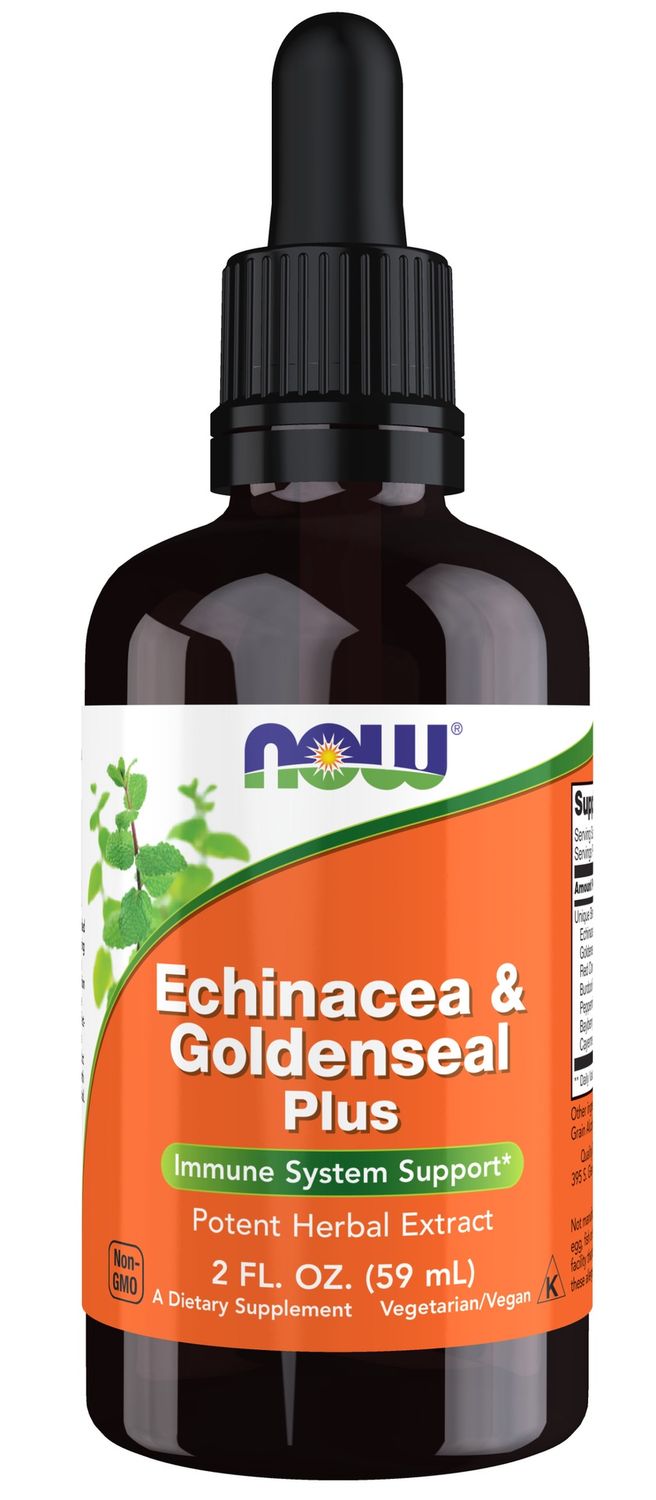Now Supplements , Echinacea & Goldenseal Plus - 2 Oz.