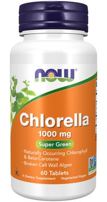 Now Supplements , Chlorella 1000 Mg - 60 Tablets