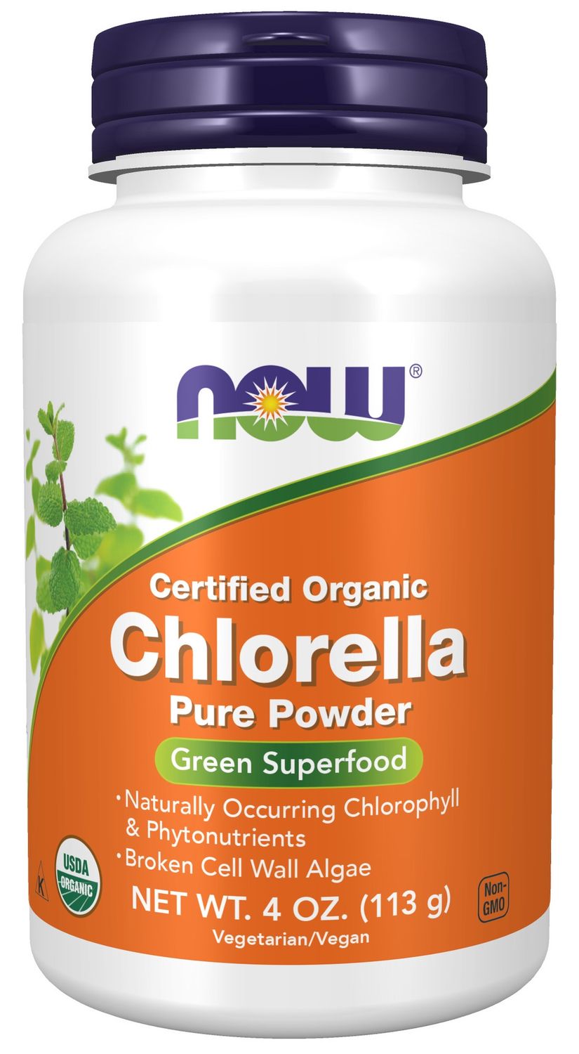 Now Supplements , Chlorella Powder, Organic - 4 Oz.