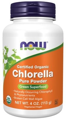 Now Supplements , Chlorella Powder, Organic - 4 Oz.