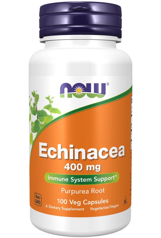 Now Supplements , Echinacea 400 Mg - 100 Veg Capsules