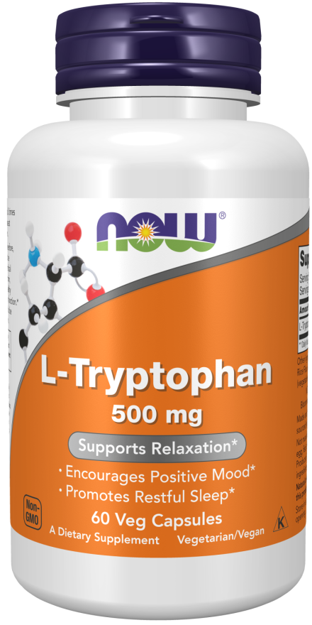 Now Supplements , L-Tryptophan 500 Mg - 120 Veg Capsules